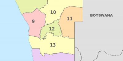 המפה הפוליטית של נמיביה